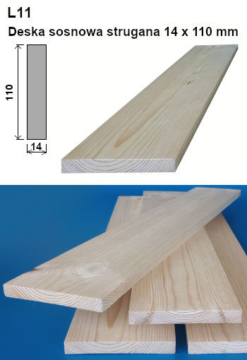 Deska sosnowa strugana uniwersalna